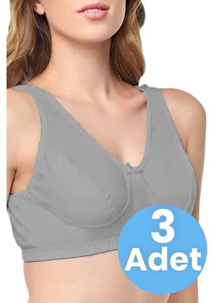 Kadın Pamuklu Penye Yarım Atlet 3 Adet modelleri