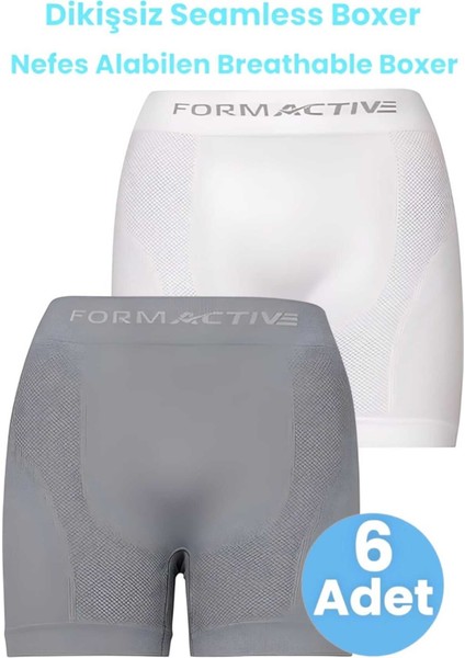 Erkek Dikişsiz/seamless Nefes Alabilen Boxer 6 Adet fırsatları