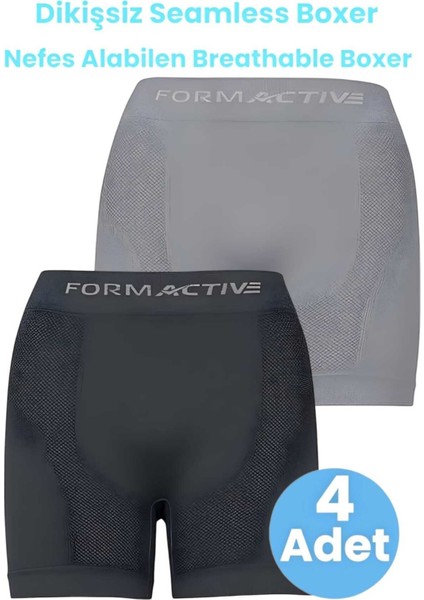 Erkek Dikişsiz/seamless Nefes Alabilen Boxer 4 Adet fırsatları