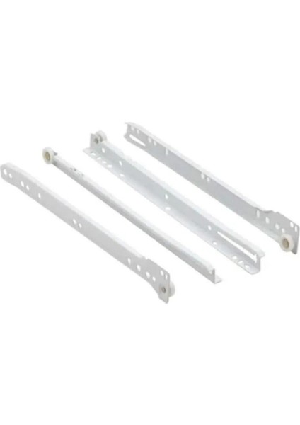 Beyaz Dolap Çekmece Ray 30 cm Takım