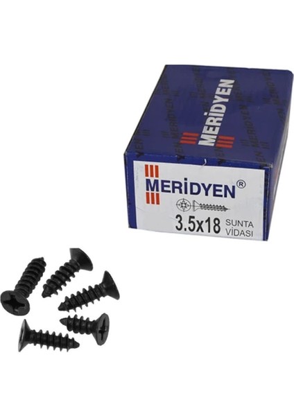 Sunta Vidası 3.5X18 Siyah (1000 Adet)