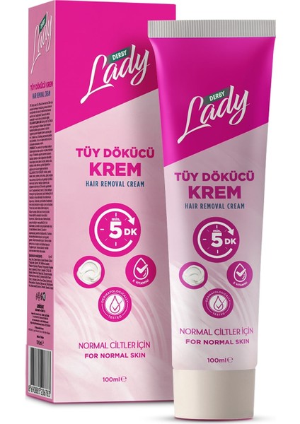 Lady Tüy Dökücü Krem Normal Ciltler Için 100MLX12 Adet