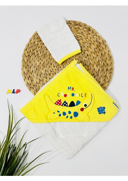North Carolina Havlu ve Kese 2 Li Set - Sarı