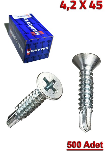 Yhb Matkap Uçlu Vida 4.2X45 (500 Adet)