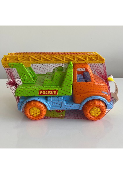 Renkli Itfaiye Arabası | Merdivenli Araba | 21X14 cm | Mavi Su Dünyası