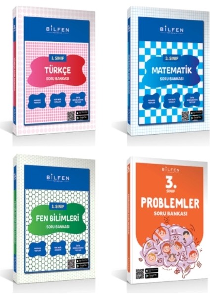 3.sınıf Türkçe - Matematik - Fen Bilimleri - Problemler Soru Bankası