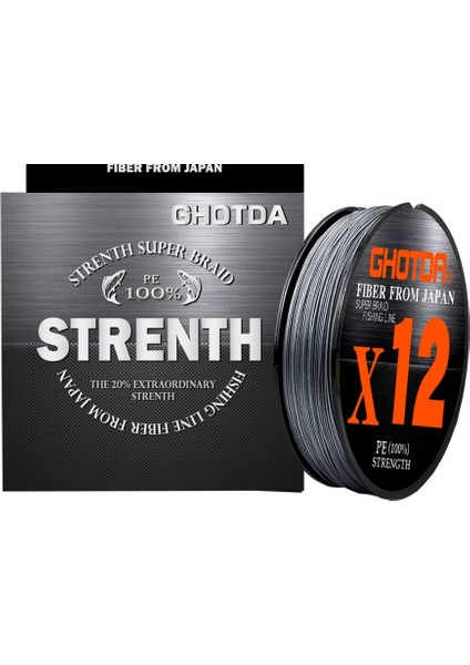 Ghotda 12 Ipliklerini Pe Örgülü Tel Multifilament Japonya Ithalat Kumaş Pe Hattı Sazan Balıkçılık Tel Siyah 100M 0.165 1.0# fiyatları