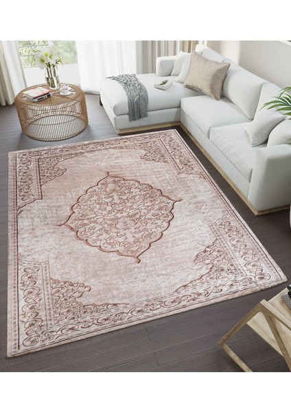 Kadife Dokulu, Lastikli, Süngerli, Kaymaz, Yıkanabilir Modern Desenlerde Halı Örtüsü 4,6,9 ve 12 M2 Ebatlarda- 08