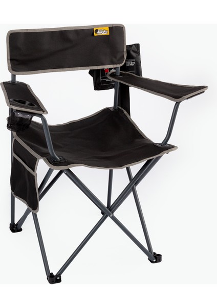 Funky Chaırs Camper Katlanabilir Kamp Piknik Sandalyesi - Siyah/gri