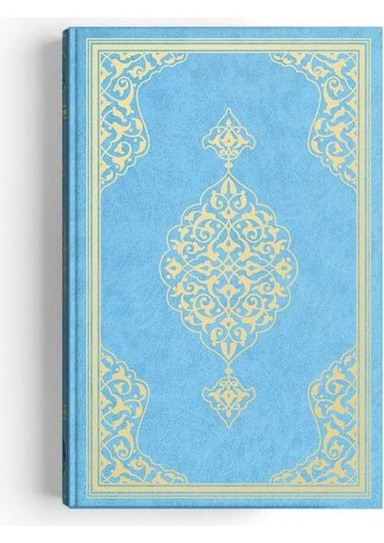 Rahle Boy Kur'an-I Kerim (2 Renkli, Mavi, Mühürlü)