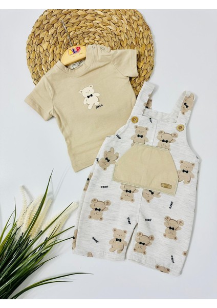 Bear Thısort ve Salopet Set - Bej