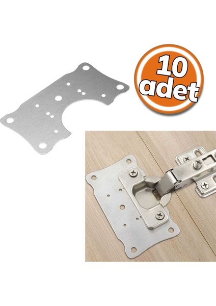 Dolap Menteşe Tamir Sacı Nikel 10'lu Set
