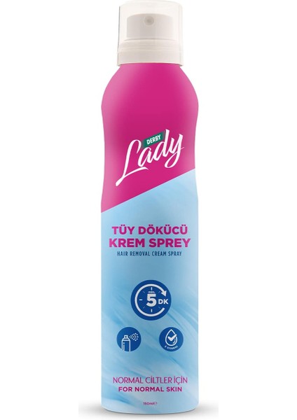 Lady Tüy Dökücü Krem Sprey Normal Ciltler Için 150MLX12 Adet
