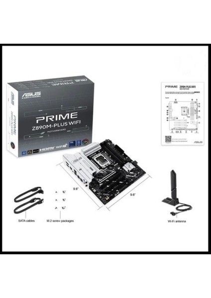 Prıme Z890M-PLUS 7600MHZ, 4xDDR5 Micro ATX Gaming Anakart