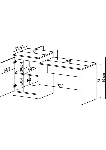 Milano Bar Masası Dolaplı Yüksek Mutfak Yemek Masası , Mutfak Adası modelleri