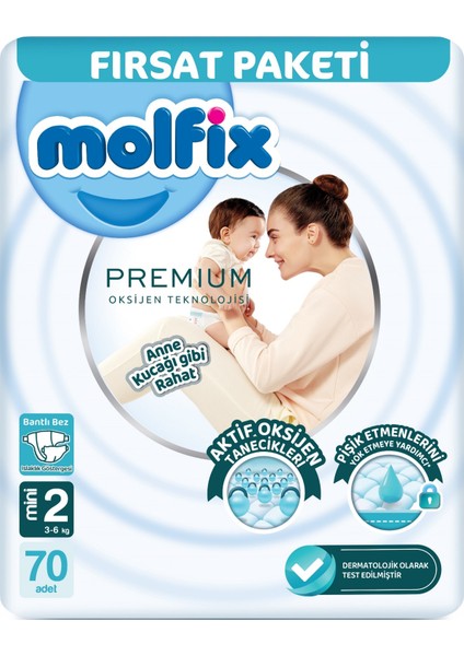 Premium Bebek Bezi Beden:2 (3-6kg) Mini 280 Adet Avantaj Ultra Fırsat Paket