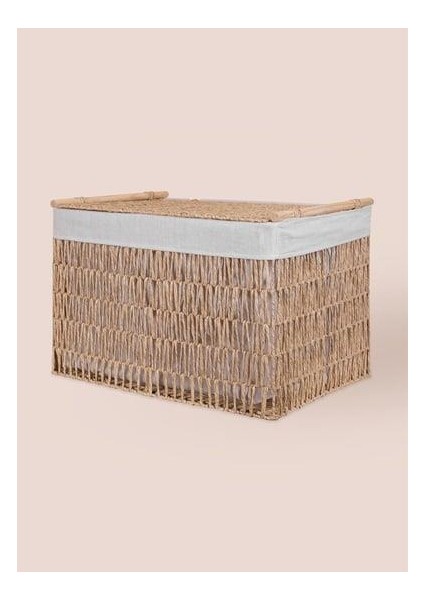 Cesta Hasır Organizer Sepet Naturel 62X42X42 cm SPT0079
