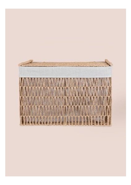 Cesta Hasır Organizer Sepet Naturel 62X42X42 cm SPT0079