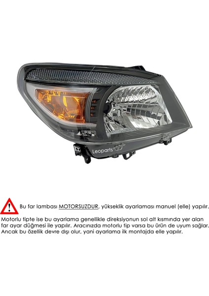 Ford Ranger Far Lambası Sağ (Motorsuz) 2010-2012 UD205-1040
