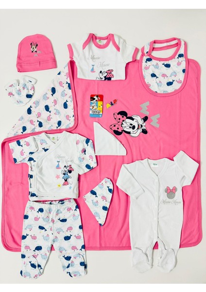 Minnie Mause 10 Parça Hastane Çıkışı Yeni Doğan Set-Fuşya