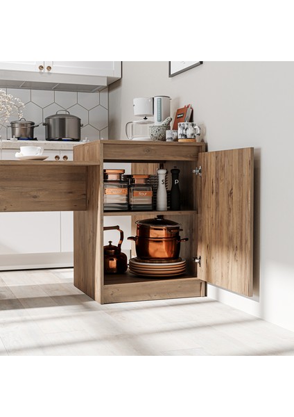 Milano Bar Masası Dolaplı Yüksek Mutfak Yemek Masası , Mutfak Adası fiyatları