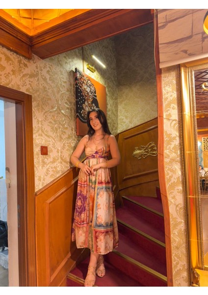 Begum Akman Etnik Saten Elbise fiyatları