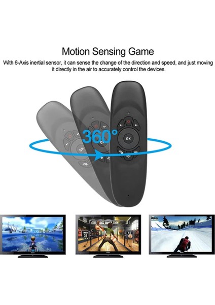 2.4 Ghz Air Mouse Klavye Ses Anahtarlı Jiroskop Akıllı Tv Android Box Klavyeli Uzaktan Kumanda