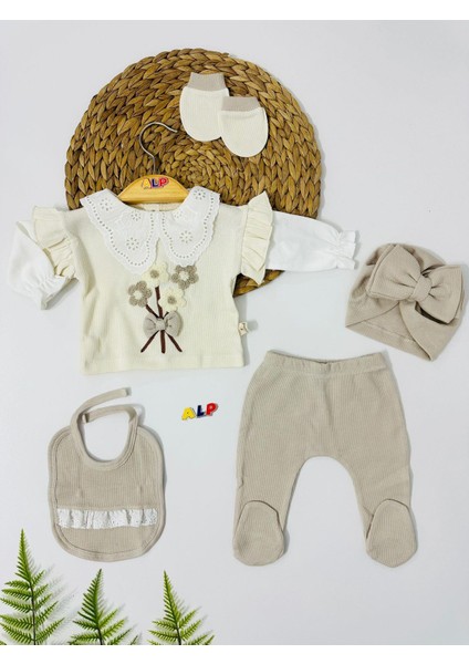Berlin Yenidoğan 5li Set - Bej