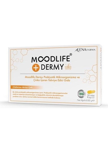 Moodlife Dermy Probiyotik D Vitamin 30 Kapsül