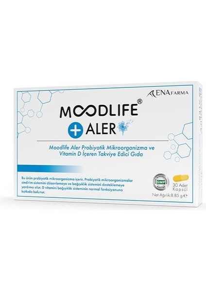 Moodlife Aler Probiyotik D Vitamin 30 Kapsül