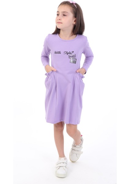 Kız Çocuk Baskılı Elbise