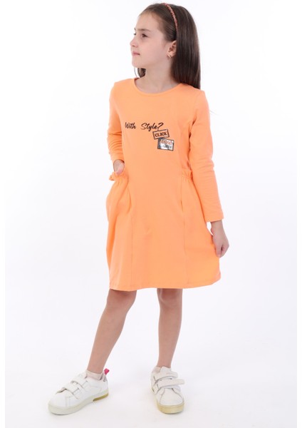 Kız Çocuk Baskılı Elbise