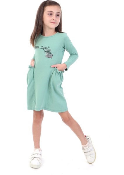 Kız Çocuk Baskılı Elbise
