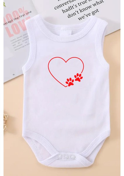 %100 Pamuklu Aşk Baskılı Yumuşak Doku Baskılı Zıbın & Body modelleri