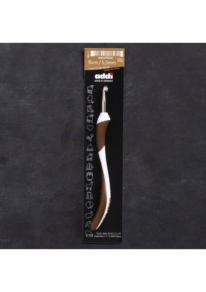 Addi Swing 5mm 16CM Kahverengi Ergonomik Yün Tığ -