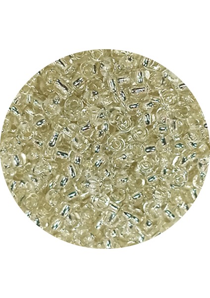 Dökme Cam Kum Boncuk (11/0) 2 mm - 20 Gram - Şeffaf Beyaz - BNC018