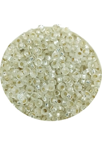 Dökme Cam Kum Boncuk (11/0) 2 mm - 20 Gram - Şeffaf - BNC034