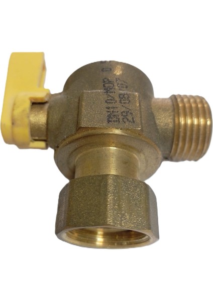 Kombi Vanası 3/4’’( 3/4 Rekor-3/4 Dişli ) Köşe Kulplu Gaz Için
