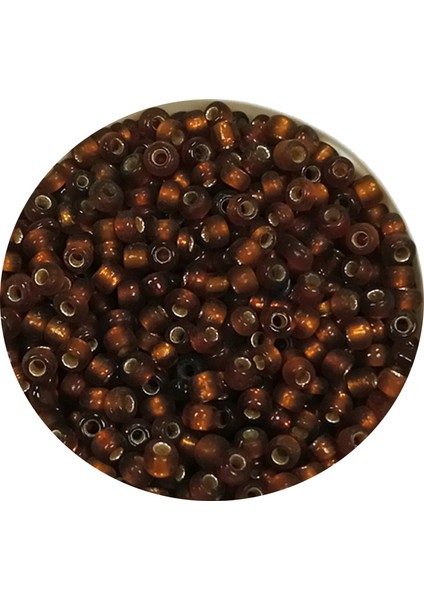 Dökme Cam Kum Boncuk (11/0) 2 mm - 20 Gram - Çok Koyu Turuncu - BNC029