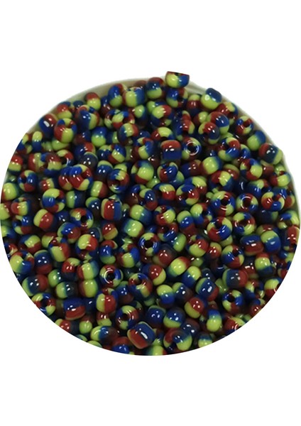 Dökme Cam Kum Boncuk (11/0) 2 mm - 20 Gram - Üç Renkli - BNC032