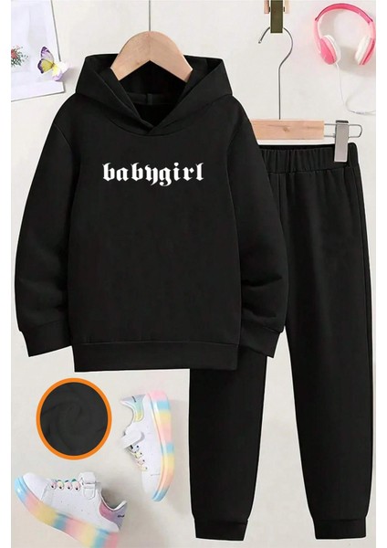 Uygun Tarz Babygirl Baskılı Çocuk Rahat Eşofman Takımı fiyatları