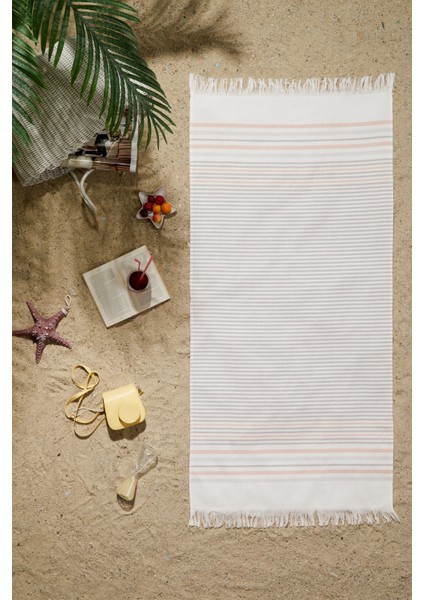 Summer Leaf & Stripe 2'li Peştamal Plaj Havlusu 70X150 cm fiyatları
