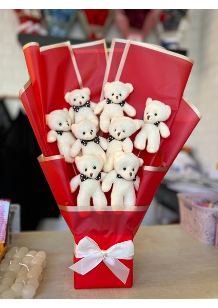 Sevimli 8'li Ayıcık Buketi fiyatları