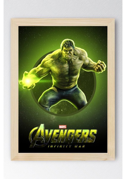 Hulk Çerçeveli Tablo - Marvel Avengers Film Posteri Tablo