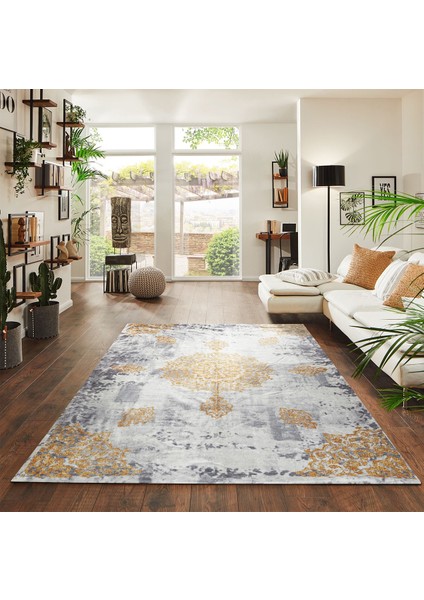 Kadife Dokulu, Lastikli, Süngerli, Kaymaz, Yıkanabilir Modern Desenlerde Halı Örtüsü 4,6,9 ve 12 M2 Ebatlarda -013