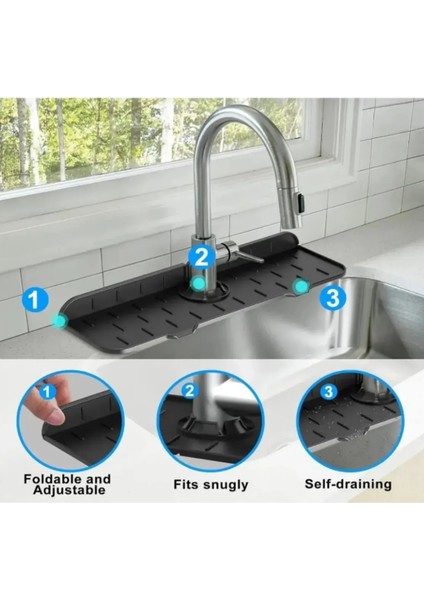 Lavabo Sızdırmaz Mat Musluk Altı Su Emici Matı Su Sızdırmaz