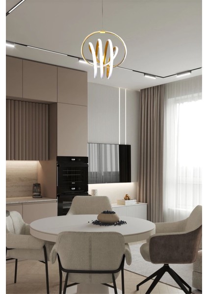 Modern Gold Imza Model Tek Renk (Beyaz&Sarı&Günışığı) LED Avize