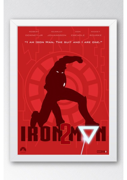 Iron Man Çerçeveli Tablo - Demir Adam 2 Marvel Film Posteri Tablo
