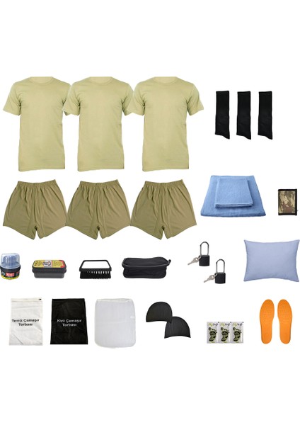 3'lü Temel Jandarma Asker Seti, Acemi / Bedelli Askeri Malzeme Paketi