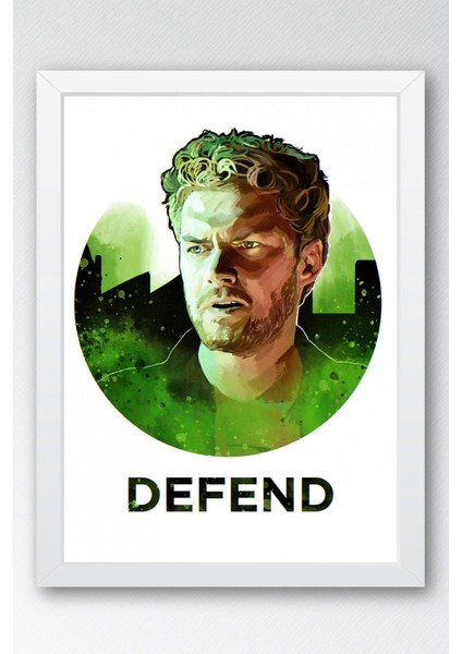 Iron Fist Çerçeveli Tablo - Marvel Defenders Dizi Posteri Tablo